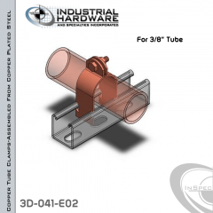 Copper Tube Clamps-Assembled From Copper Plated Steel For 3/8 in. Tube