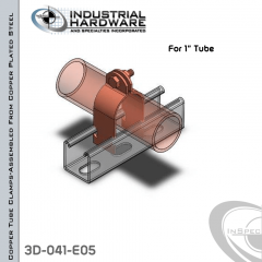 Copper Tube Clamps-Assembled From Copper Plated Steel For 1 in. Tube