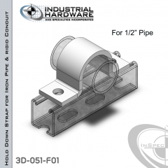 Hold Down Straps For Iron Pipe/Rigid Conduit Steel-E.G. (ZP) 1/2 in. Pipe