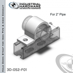 Hold Down Straps For Iron Pipe/Rigid Conduit Steel-E.G. (ZP) 2 in. Pipe