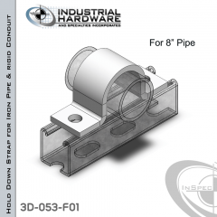 Hold Down Straps For Iron Pipe/Rigid Conduit Steel-E.G. (ZP) 8 in. Pipe