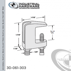 Universal Ductile Beam Clamp From Ductile Iron Black For 5/8 in. Rod