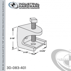 Rod Or Insulator Clamp With 7/8 in. Jaw Opening From Ductile Iron Electro-Galv For 1/2-13