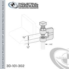 C-Clamp Ductile W/Locknut With 3/4 in. Jaw Opening From Ductile Iron-Black For 1/2-13