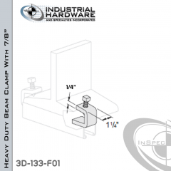 Light Duty Beam Clamp With 7/8 in. Maximum Capacity From Steel-E.G. (ZP) With 7/8 in.