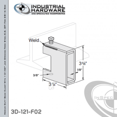 Medium Duty Beam Clamp With 1-21/32 in. Jaw Opening From Steel-E.G. (ZP) For 3/8-16 Rod