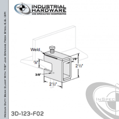 Medium Duty Beam Clamp With 7/8 in. Jaw Opening From Steel-E.G. (ZP) For 3/8-16 Rod