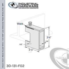 Heavy Duty Beam Clamp With 1-21/32 in. Jaw Opening From Steel-E.G. (ZP) For 1/2-13 Rod