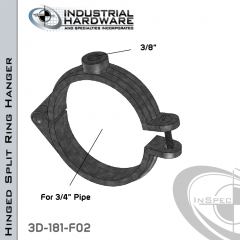 Hinged Split Ring Hanger From Steel-E.G. (Zinc Plated) For 3/4 in. Pipe