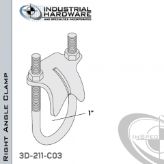 Right Angle Clamp From Stainless Type 316 For 1 in. Pipe