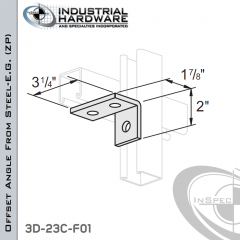 Offset Angle From Steel-E.G. (Zinc Plated) With 3-Holes-Left-Hand