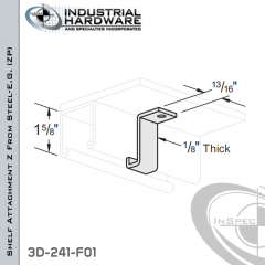 Shelf Attachment Z From Steel-E.G. (Zinc Plated) With 2-Holes