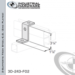 Z-Supports From Steel-E.G. (Zinc Plated) With 4-7/8 in. Offset And 2-Holes