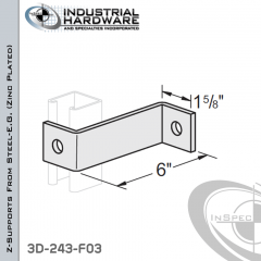 Z-Supports From Steel-E.G. (Zinc Plated) With 6 in. Offset And 2-Holes