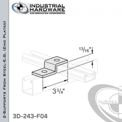 Z-Supports From Steel-E.G. (Zinc Plated) With 13/16 in. Offset And 2-Holes