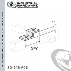 Z-Supports From Steel-E.G. (Zinc Plated) With 1 in. Offset And 2-Holes