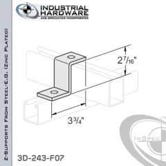 Z-Supports From Steel-E.G. (Zinc Plated) With 2-7/16 in. Offset And 2-Holes