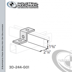 Z-Supports From Steel-Hot Dip Galv. With 1-5/8 in. Offset And 3-Holes