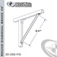 Round Diagonal Braces From Steel-E.G. (Zinc Plated) For All Strut X 24 in. Long