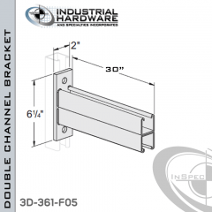 Double Channel Bracket From Steel-E.G. (Zinc Plated) For All Strut X 30 in. Long