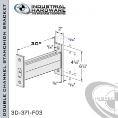 Double Channel Stanchion Bracket From Steel-E.G. (Zinc Plated) For All Strut X 30 in. Long