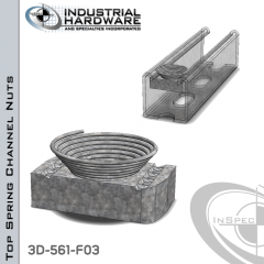 Top Spring Channel Nuts ( Strut ) Steel-E.G. 10-32 X 1/4