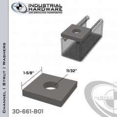 Channel (Strut) Washers Stainless 304 11/32 in. Hole X 1-5/8 in. Square X 1/4 in. Thick