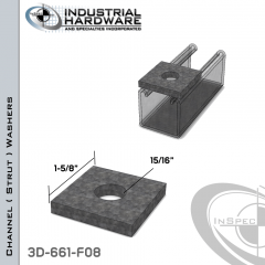 Channel ( Strut ) Washers Steel-E.G. (Zinc Plated) 15/16 in. Hole X 1-5/8 in. Square X 1/4 in. Thick