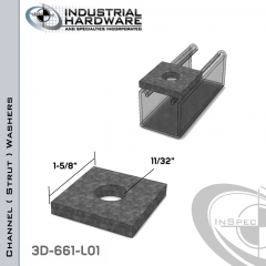 Channel ( Strut ) Washers Steel-Powder Coat Green 11/32 in. Hole X 1-5/8 in. Square X 1/4 in. Thick