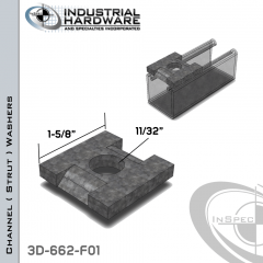 Channel ( Strut ) Washers Channel Guides Steel-E.G. (Zinc Plated) 11/32 in. Hole X 1-5/8 in. Square X 1/4 in. Thick