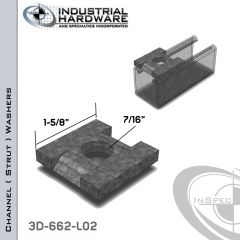 Channel ( Strut ) Washers Channel Guides Steel-Powder Coat Green 7/16 in. Hole X 1-5/8 in. Square X 1/4 in. Thick