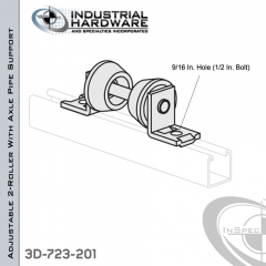 Pipe Support Made From Aluminum For 1 in.-3 in. Pipe (Adjustable)