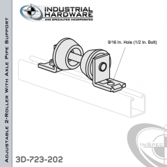 Pipe Support Made From Aluminum For 2-1/2 in.-4 in. Pipe (Adjustable)