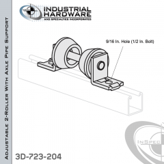 Pipe Support Made From Aluminum For 6 in.-8 in. Pipe (Adjustable)