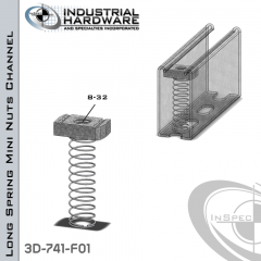 Long Spring Mini Nuts ( Strut ) Steel-E.G. (Zinc Pl) 8-32 Thread