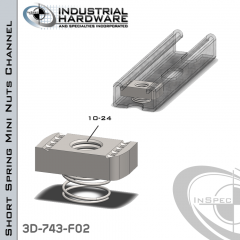 Short Spring Mini Nuts ( Strut ) Steel-E.G. (Zinc Pl) 10-24 Thread