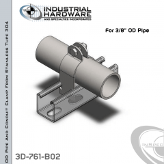 OD Pipe And Conduit Clamp From Stainless Type 304 For 3/8 in. OD Pipe