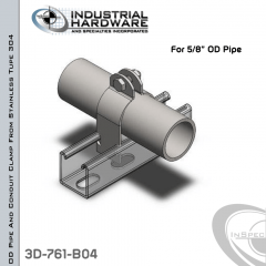 OD Pipe And Conduit Clamp From Stainless Type 304 For 5/8 in. OD Pipe