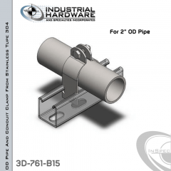 OD Pipe And Conduit Clamp From Stainless Type 304 For 2 in. OD Pipe