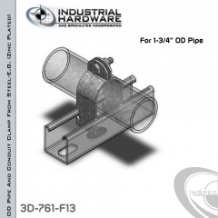 OD Pipe And Conduit Clamp From Steel-E.G. (Zinc Plated) For 1-3/4 in. OD Pipe