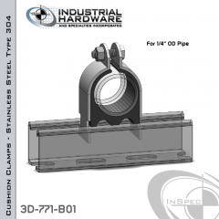 Cushion Clamps From Stainless Type 304 For 1/4 in. OD Tube