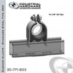 Cushion Clamps From Stainless Type 304 For 3/8 in. OD Tube