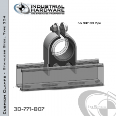 Cushion Clamps From Stainless Type 304 For 3/4 in. OD Tube