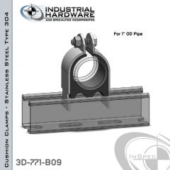 Cushion Clamps From Stainless Type 304 For 1 in. OD Tube