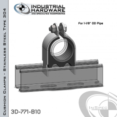 Cushion Clamps From Stainless Type 304 For 1-1/8 in. OD Tube