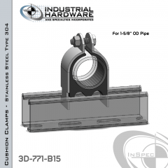 Cushion Clamps From Stainless Type 304 For 1-5/8 in. OD Tube