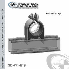 Cushion Clamps From Stainless Type 304 For 2-1/8 in. OD Tube