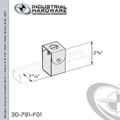 Double Clevis Hanger With 1-Hole X 9/16 in. (Top) From Steel-E.G. (ZP) For 13/16-1 in. Channel