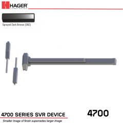 Hager 4701 Surface Vertical Rod 48 x 96 Fire Rated DBZ Stock No 085299