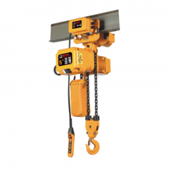 Bison HHBDSK05-02D+WPC05D: 5 Ton 3 Phase Dual Speed Electric Chain Hoist with Trolley 20 ft. Lift